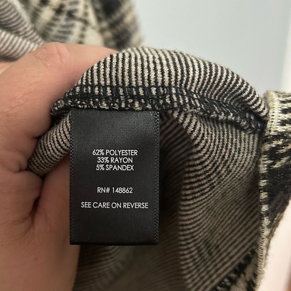 Torrid Plus Size Black and Ivory Drape Cardigan Jacket - Picture 12 of 13